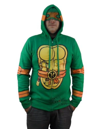 Teenage Mutant Ninja Turtles Michelangelo Costume Zip Up Hoodie - Image 2
