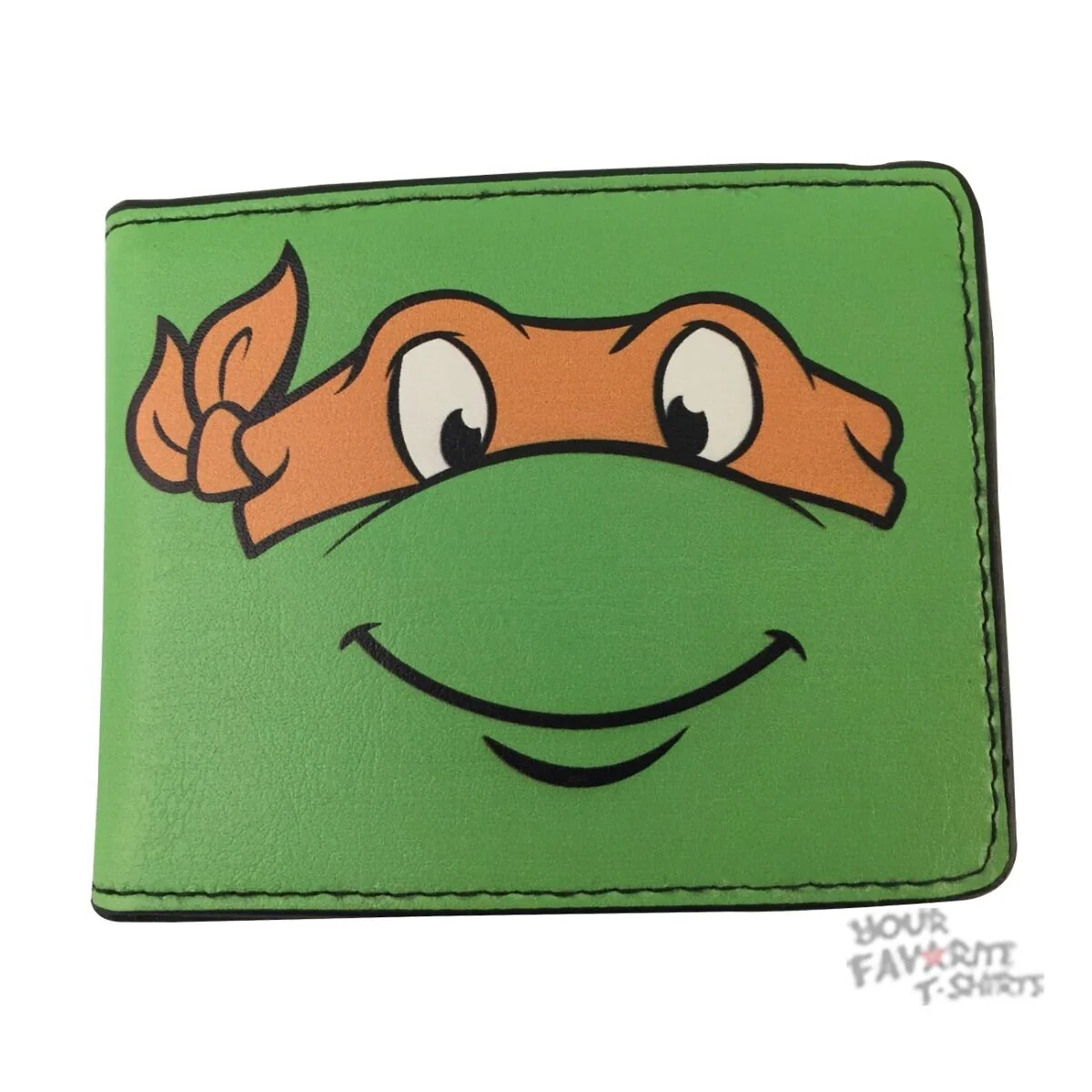 Teenage Mutant Ninja Turtles Michelangelo Face Adult Bi-Fold Wallet - Image 1
