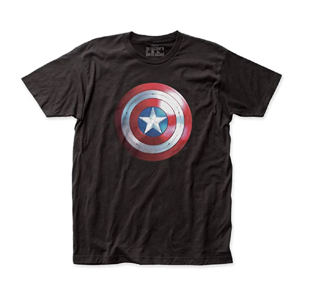 The Falcon and The Winter Soldier Cap Logo Marvel Adult T Shirt - Image 1