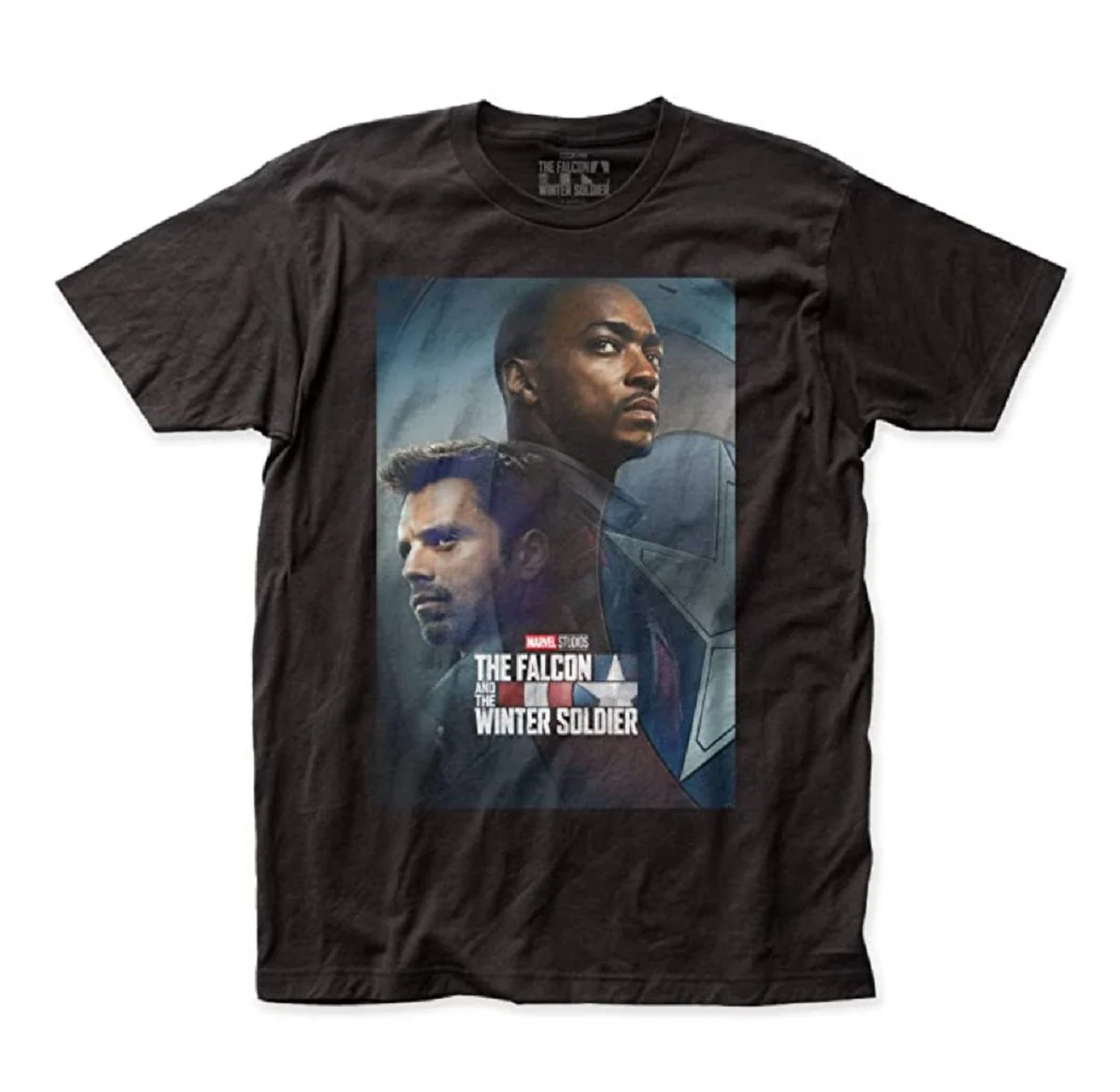 The Falcon and The Winter Soldier Poster Marvel Adult T Shirt - Image 1