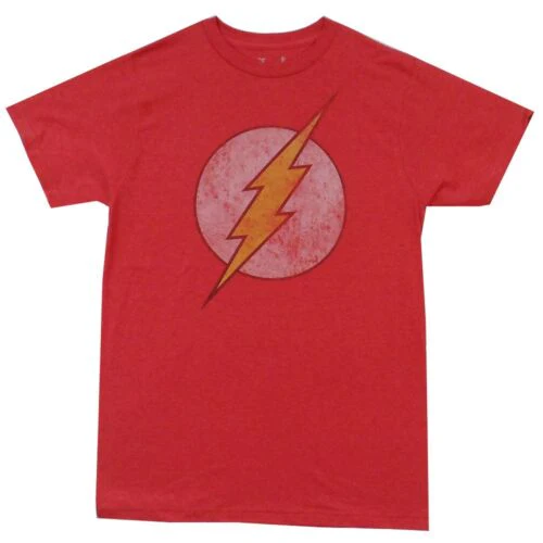 The Flash Distressed Logo DC Comics Premium Adult T-Shirt - Image 1
