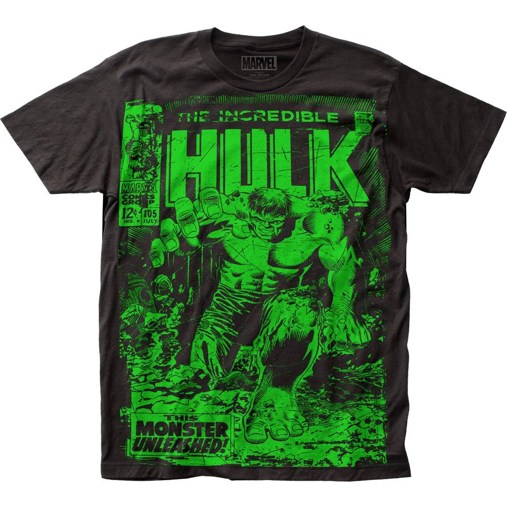 The Incredible Hulk Monster Unleashed Big Print Subway Tee Adult T-Shirt - Image 1