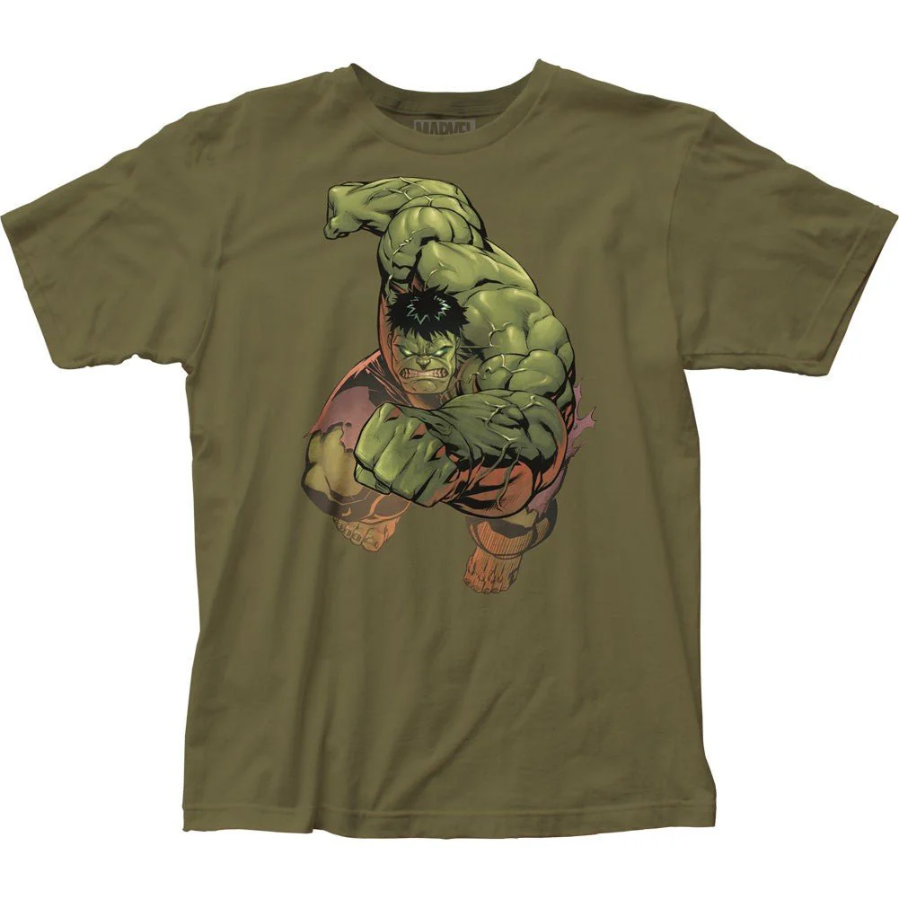 The Incredible Hulk Punch Officially Licensed Fitted Adult Unisex T-Shirt - Image 1