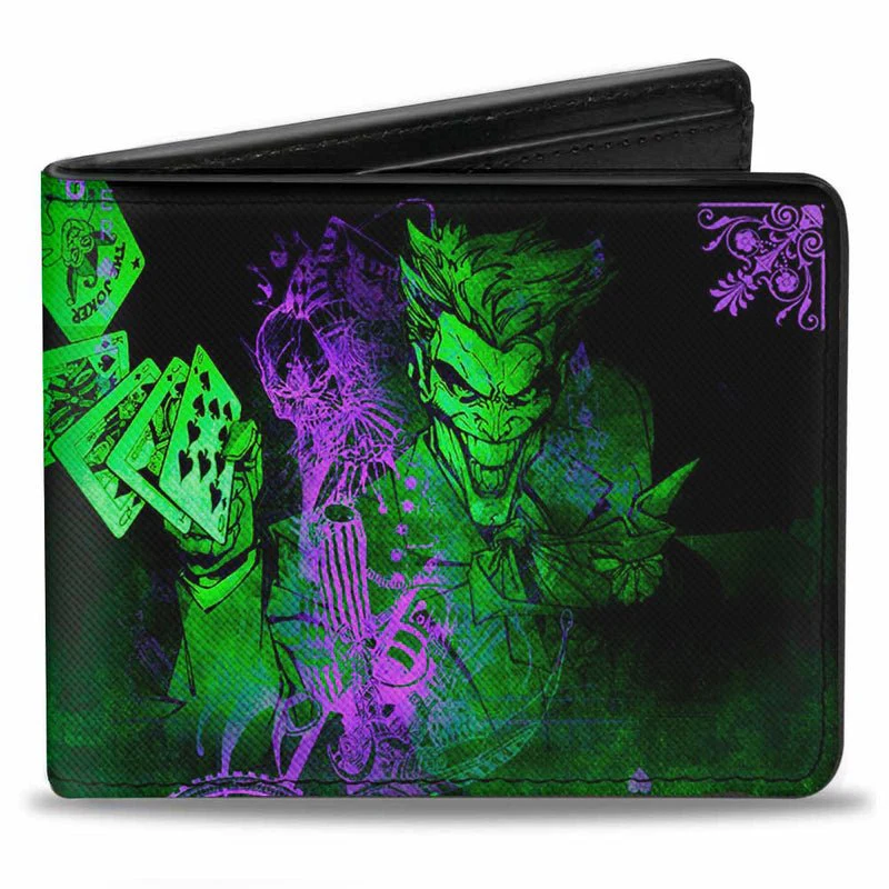 The Joker Card Flipping Poses DC Comics Bi-fold Wallet - Image 2