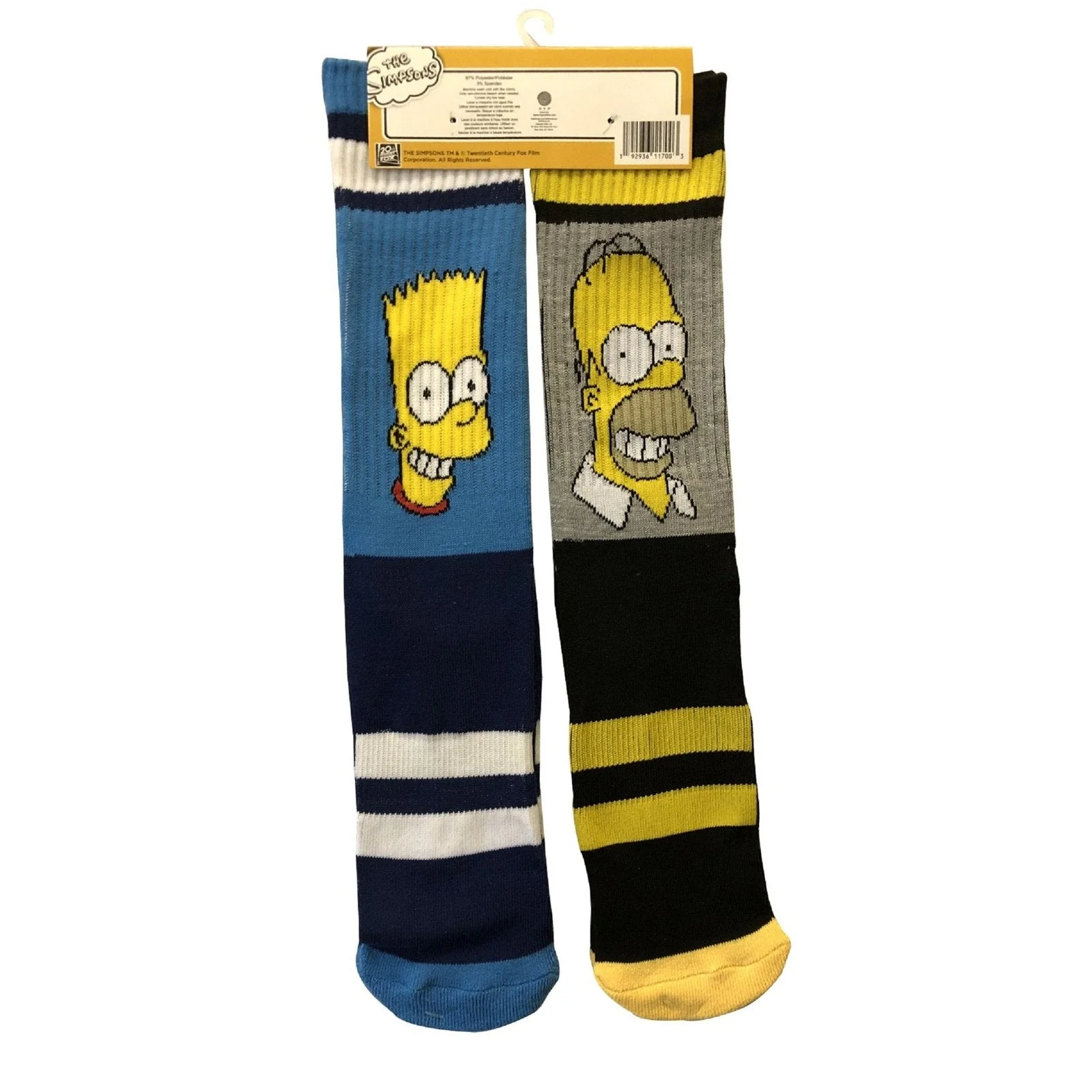 The Simpsons Bart And Homer 2-Pack Athletic Crew Socks - Image 2