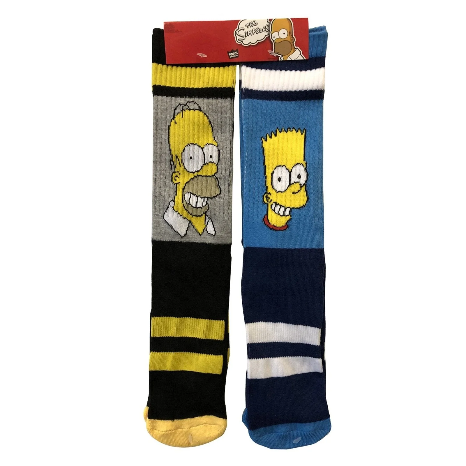 The Simpsons Bart And Homer 2-Pack Athletic Crew Socks - Image 1