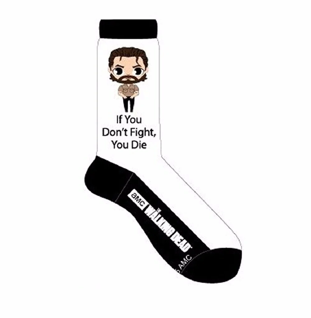 The Walking Dead Rick Chibi Crew Cut Socks - Image 1