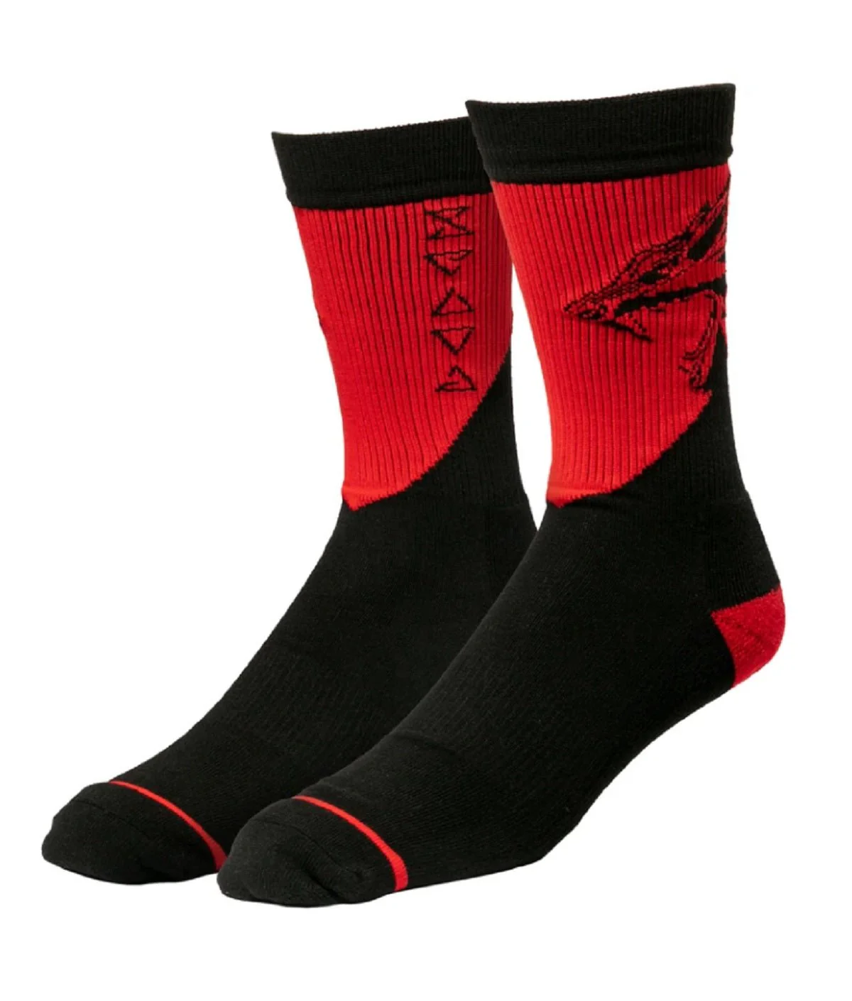 The Witcher 3 Wolf Attack Gamer Crew Socks - Image 1