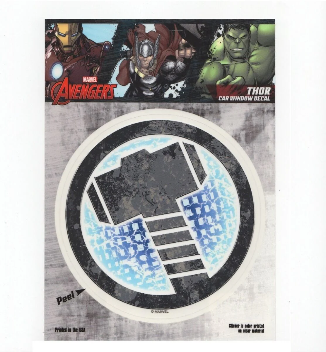 Thor Hammer Logo Marvel Comics Car Window Decal Sticker - Image 1