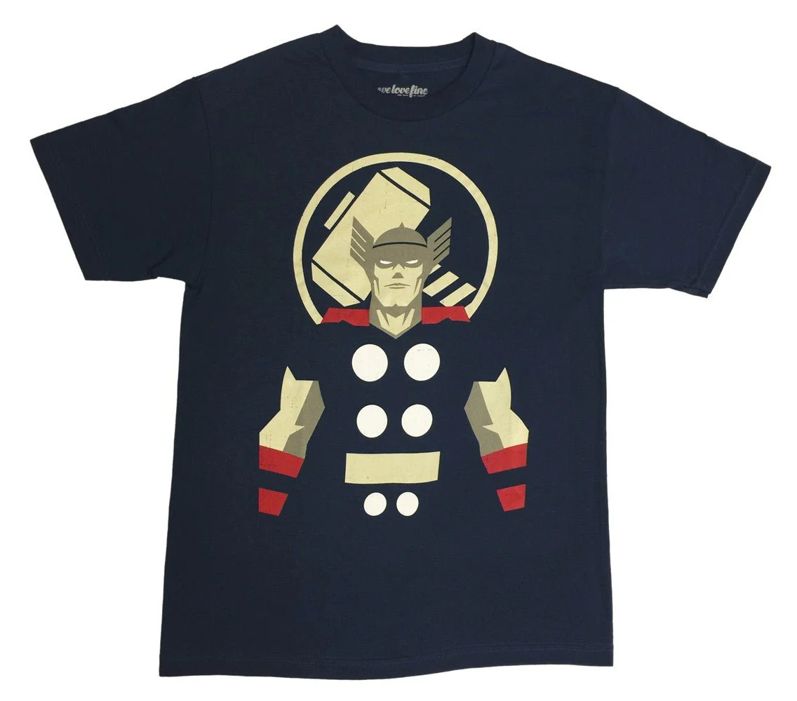 Thor Minimal Marvel Comics Adult T-Shirt - Image 1