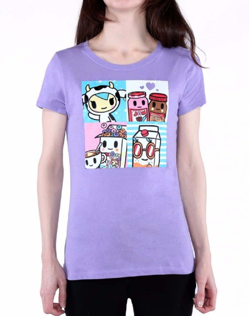 Tokidoki Breakfast Buds Woadult Lavender Shirt - Image 1