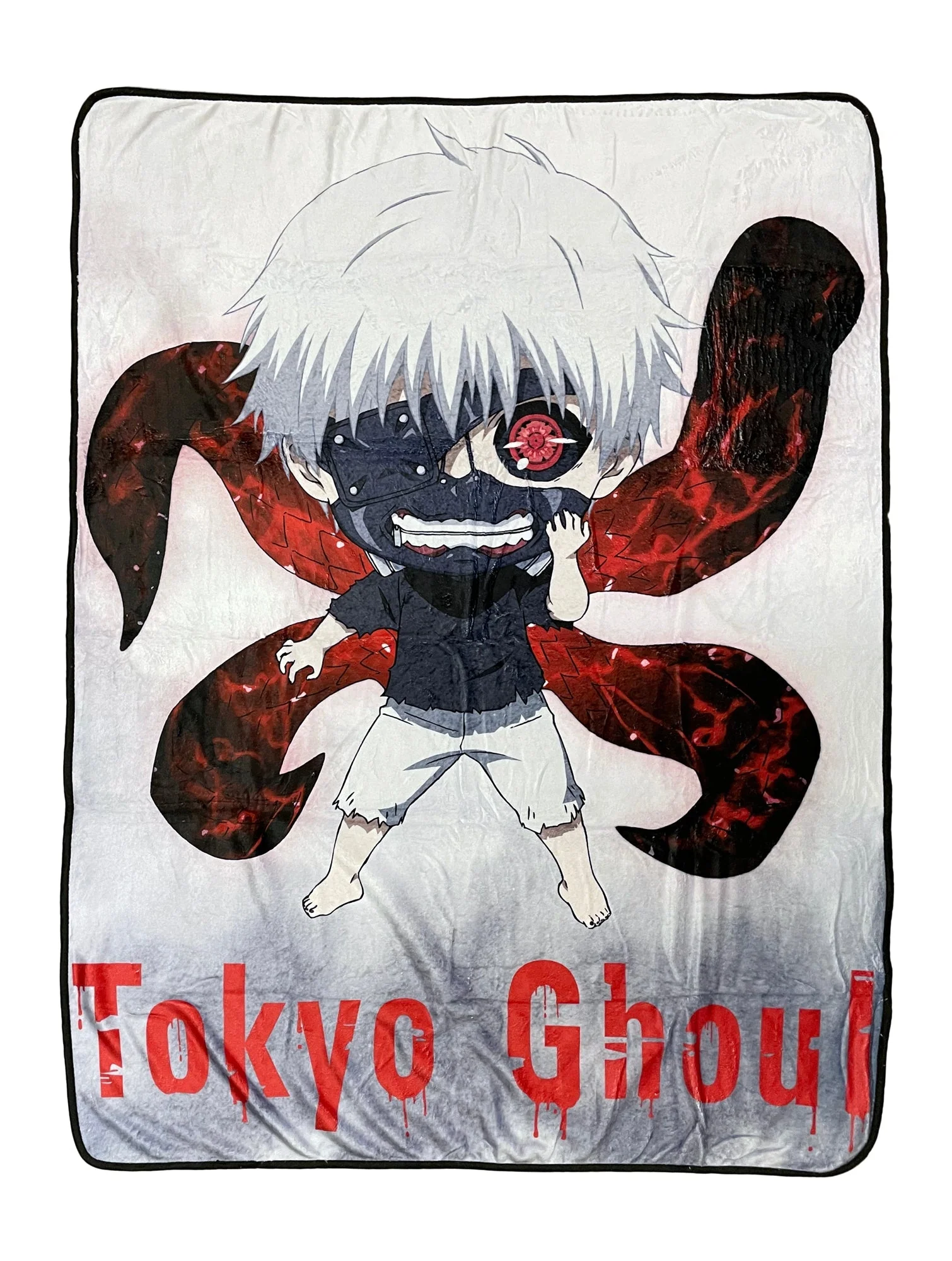 Tokyo Ghoul SD Ken Kaneki Anime Fleece Throw Blanket - Image 1