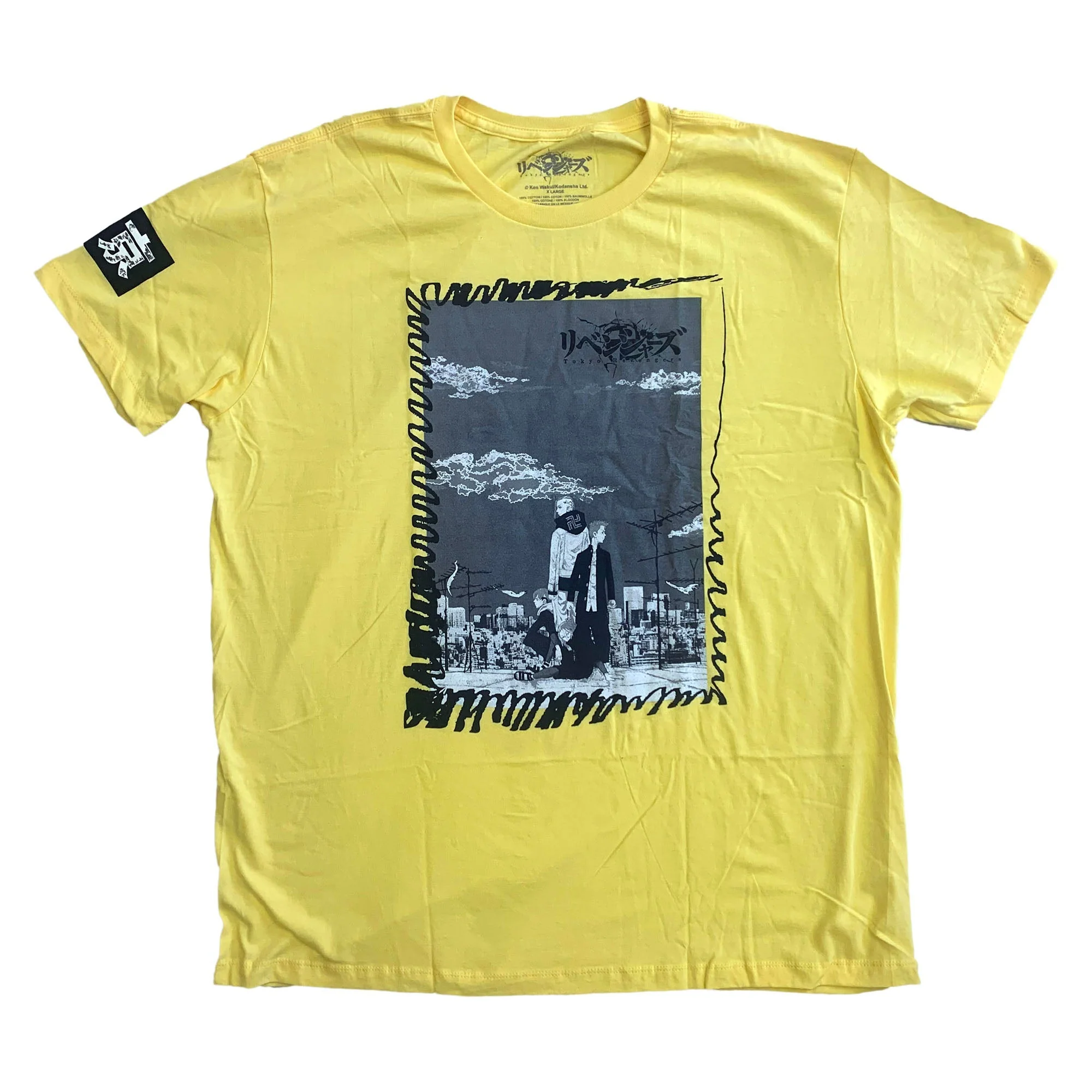 Tokyo Revengers Poster Yellow Anime Adult T-Shirt - Image 1