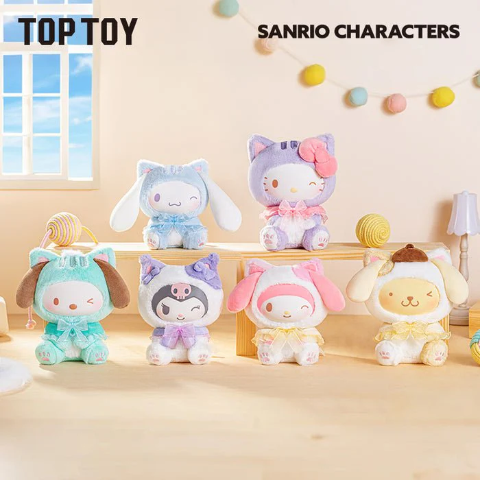 Top Toy Sanrio Play with Kittens Series Plush Keychains Gift Blind Box - Image 1
