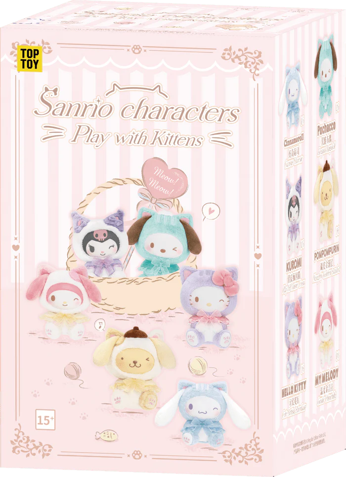 Top Toy Sanrio Play with Kittens Series Plush Keychains Gift Blind Box - Image 2