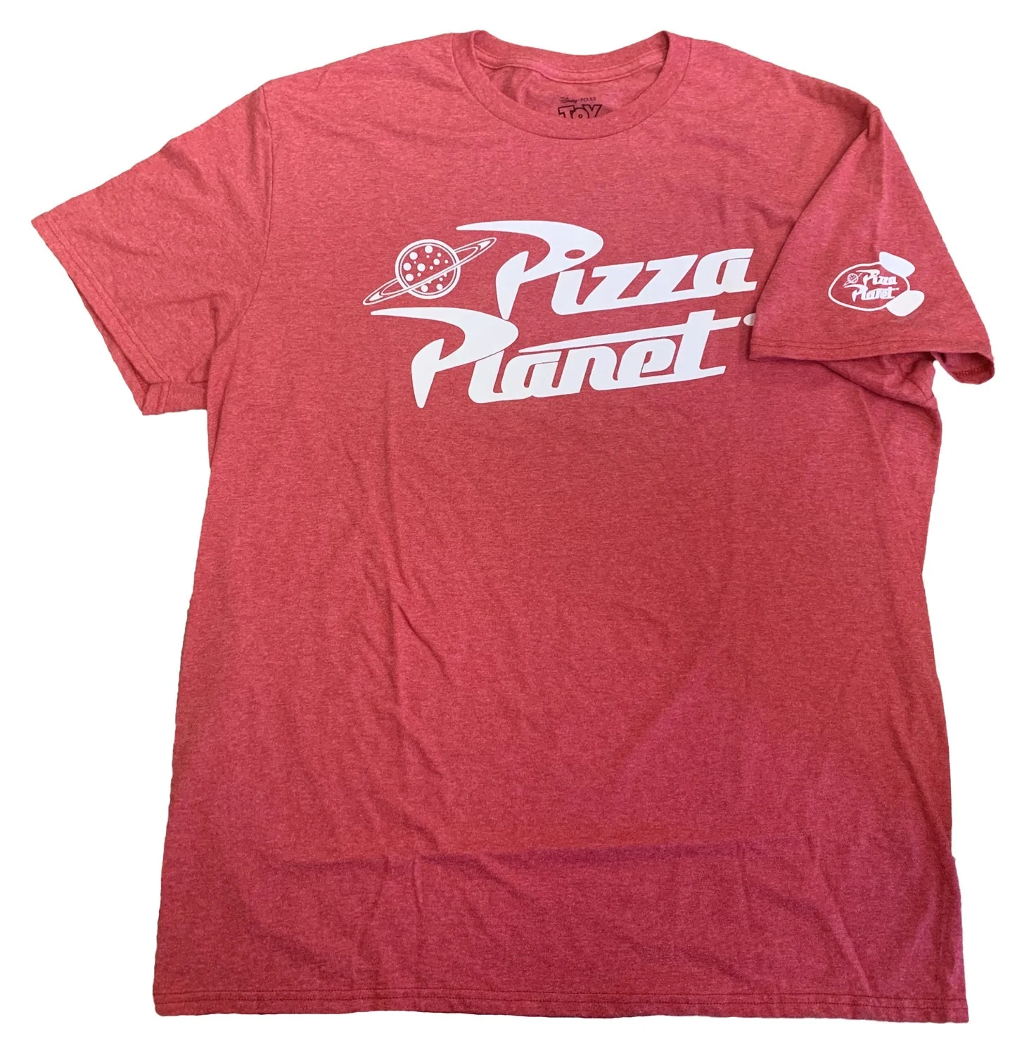 Toy Story Pizza Planet Logo Disney Adult T-Shirt - Image 2