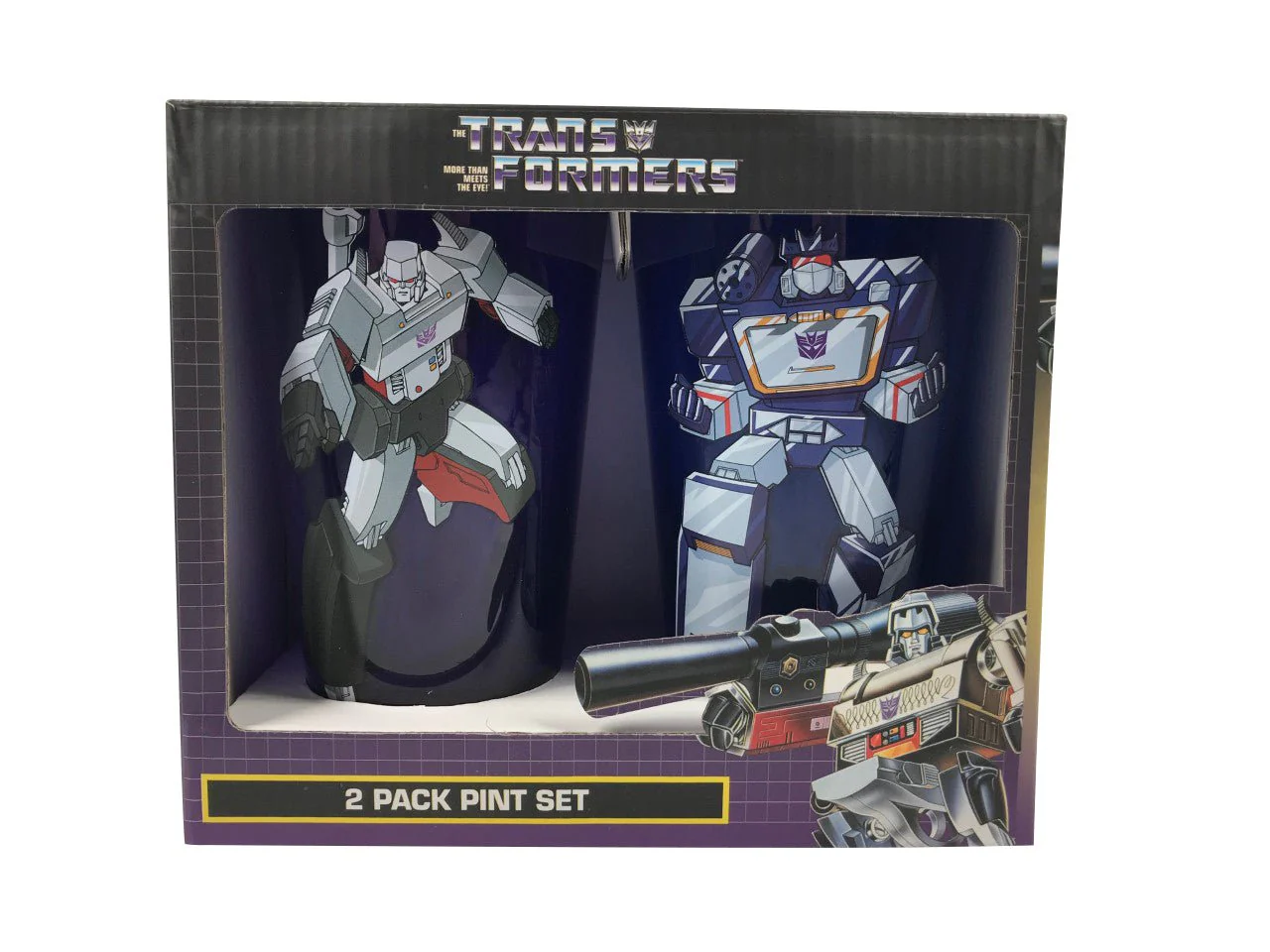 Transformers Decepticons Megatron And Soundwave 2 pack Pint Glass Set - Image 2