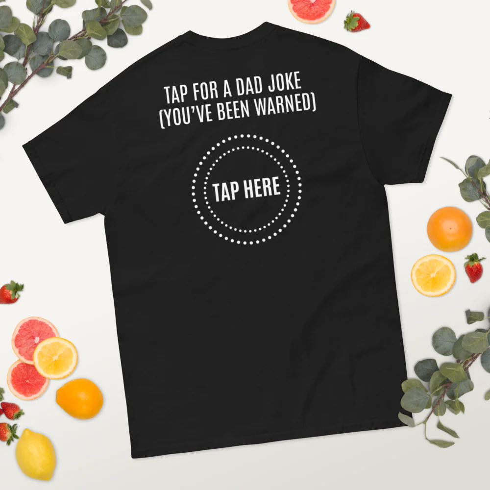 Tap For a Dad Joke Funny Cotton T-Shirt