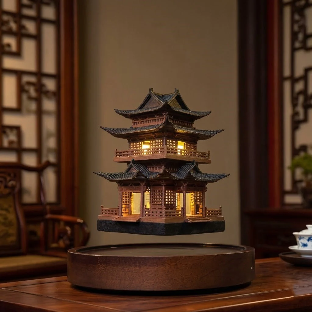 Levitating Pagoda Architectural Desk Decor - Image 3