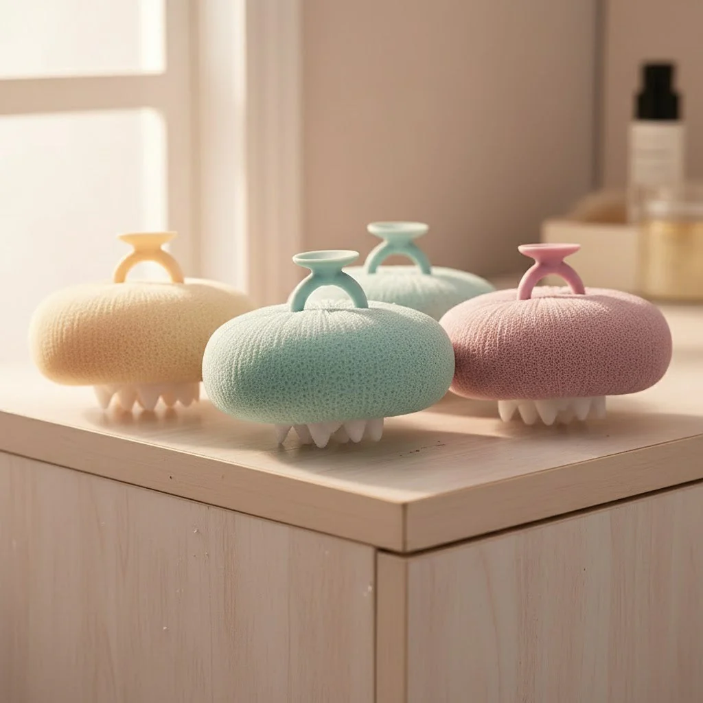 Sunflower Inspired Shower Massage Sponge - Image 3
