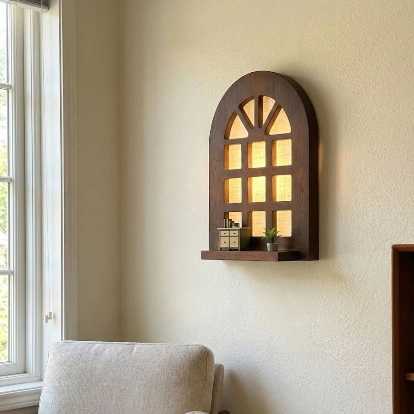 Japanese Style Arched Window Wall Lamp - Image 2