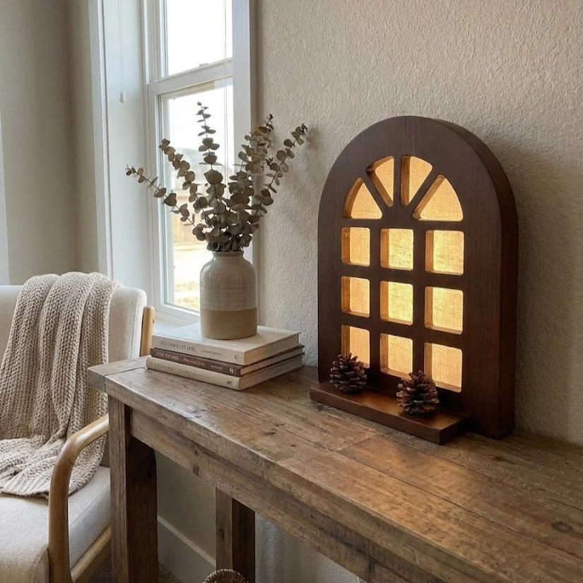 Japanese Style Arched Window Wall Lamp - Image 3