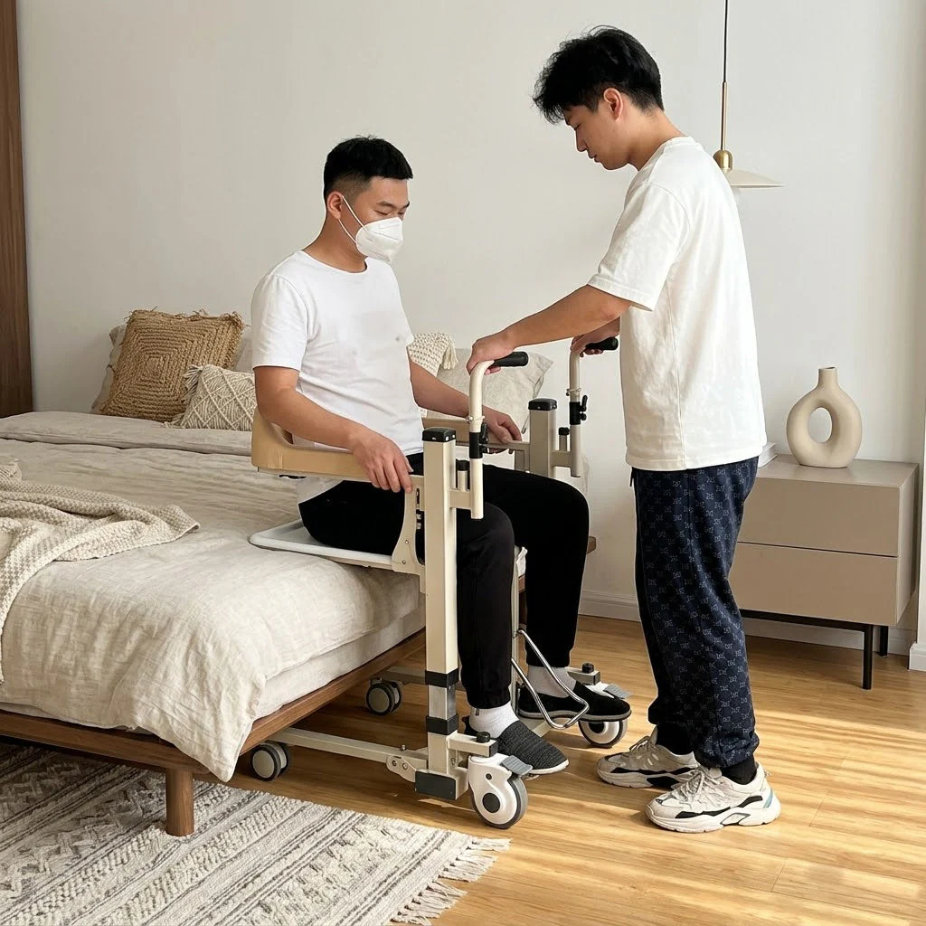 Senior Care Easy Patient Lift Transfer Wheelchair