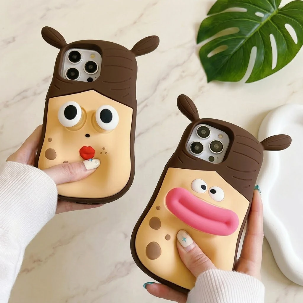 Ugly Buddy Squishy Stress-Relief iPhone Case - Image 2