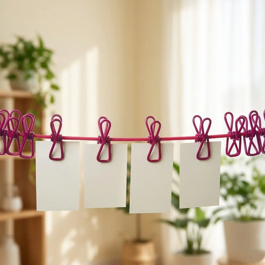 Windproof Non-Slip Elastic Multi-Clip Travel Clothesline - Image 2