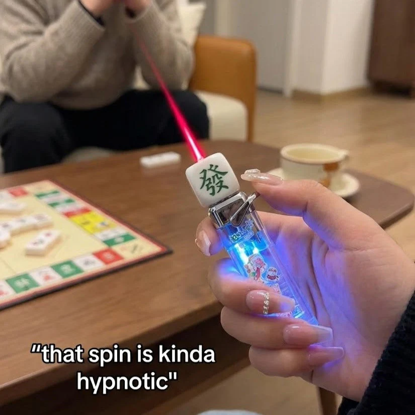 Rotating Dice Head LED Jet Flame Lighter - Image 2