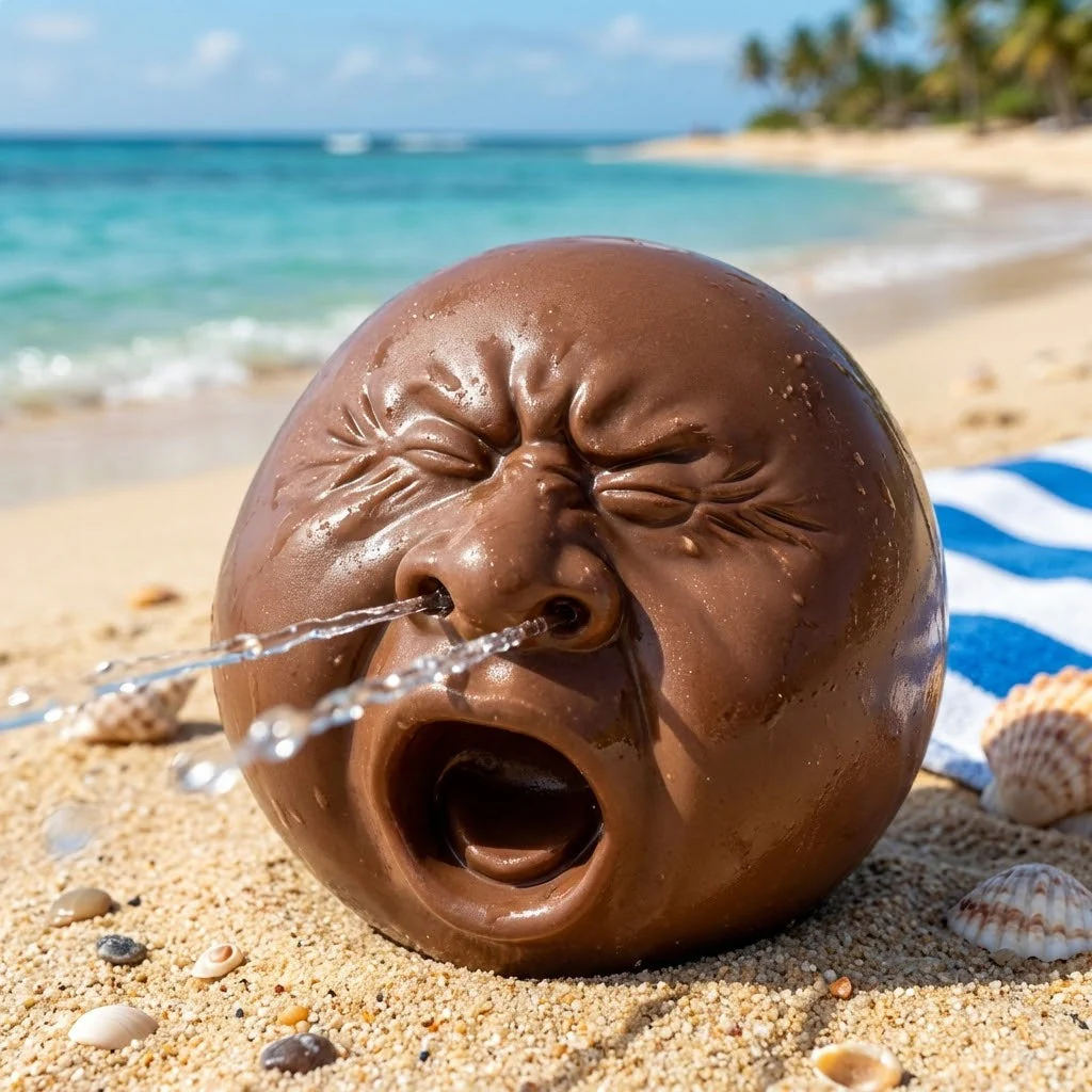 Mini Yawning Face Water Splash Toy
