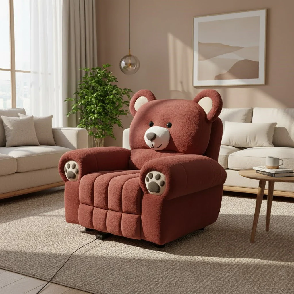 Happy Bear Plush Electric Comfort Recliner Chair - Image 2