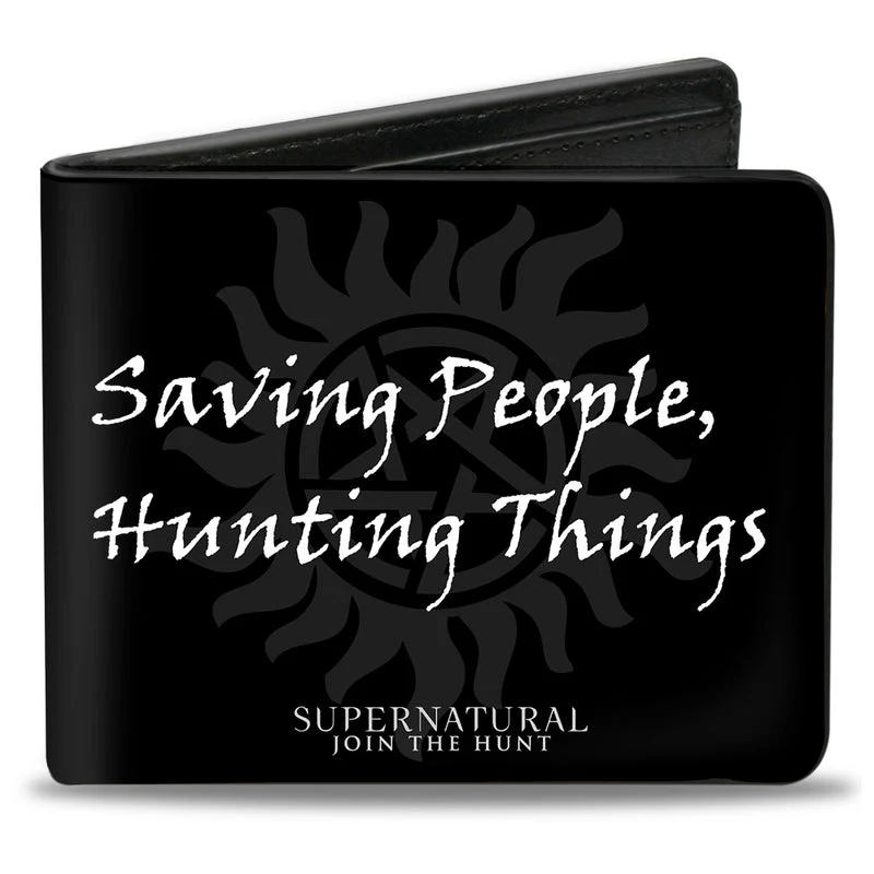 Supernatural Saving People Hunting Things Logo Bifold Wallet - Image 1