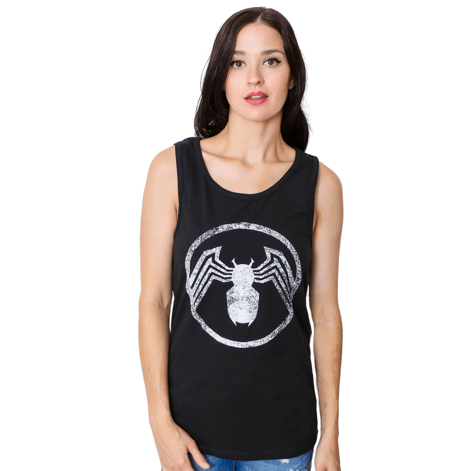 Venom Circle Logo Marvel Comics Adult Tank Top - Image 3
