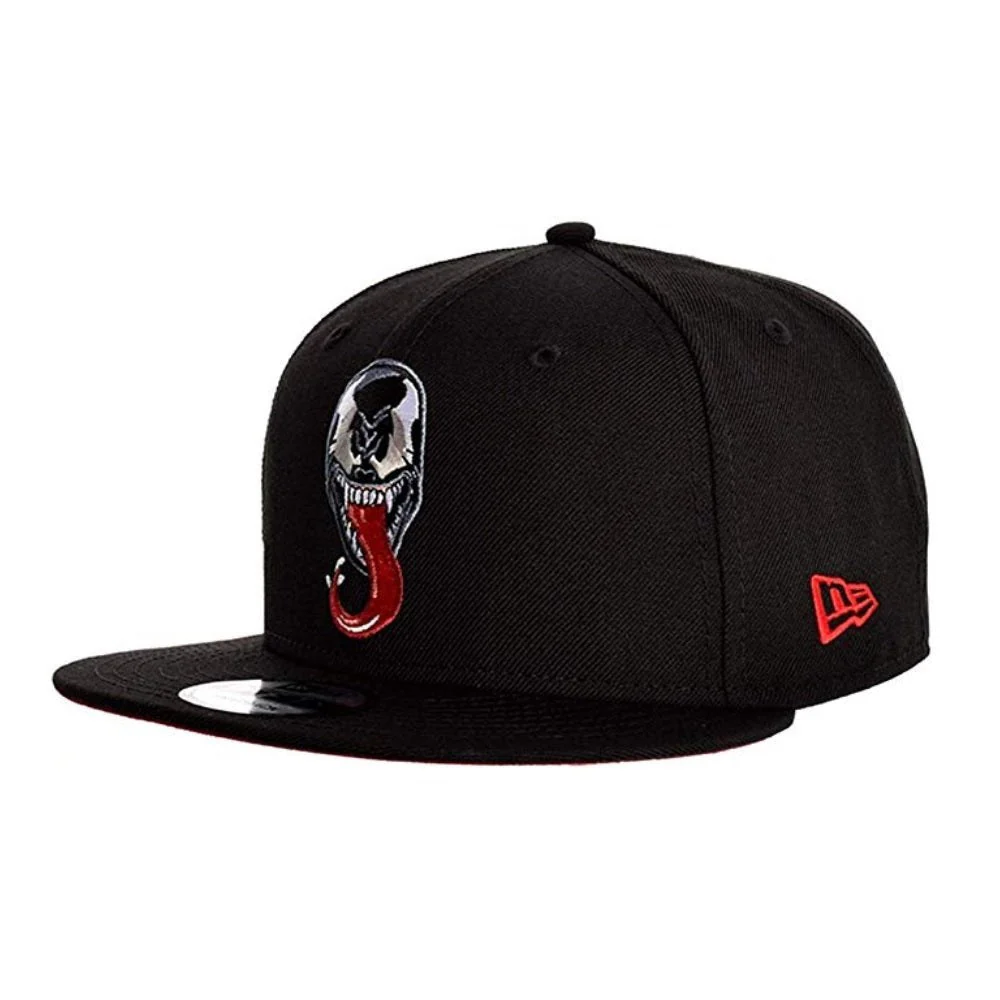 Venom Face With Logo Marvel Black 9FIFTY New Era Snapback Cap Hat