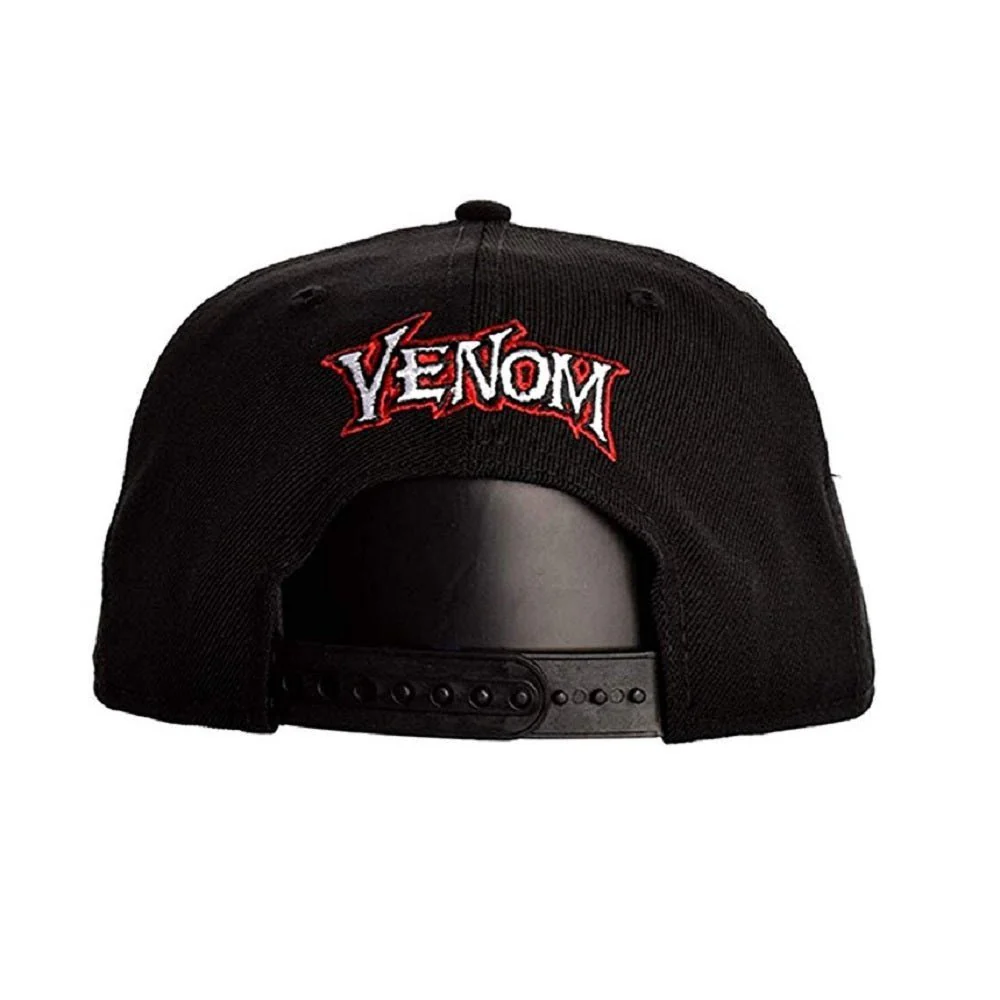 Venom Face With Logo Marvel Black 9FIFTY New Era Snapback Cap Hat - Image 2