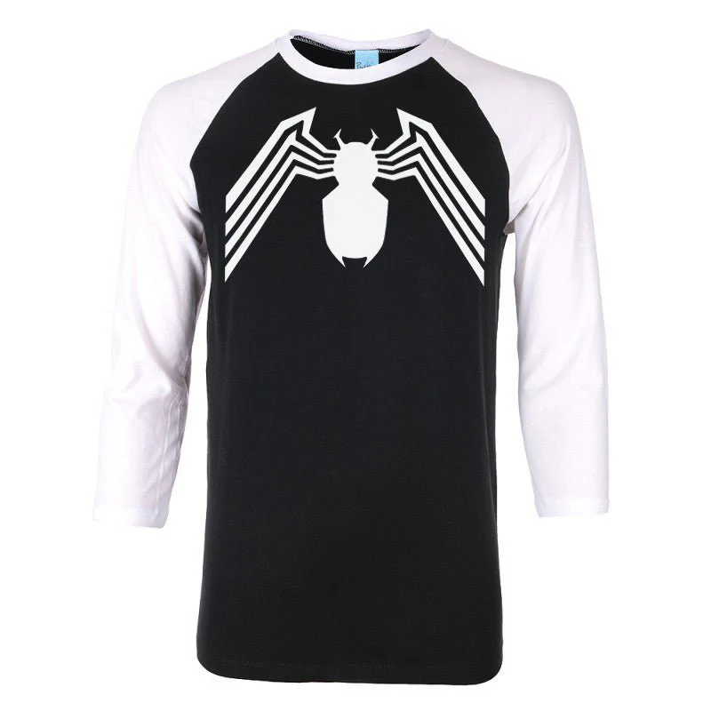 Venom Symbol Marvel Comics Baseball T-Shirt - Image 2