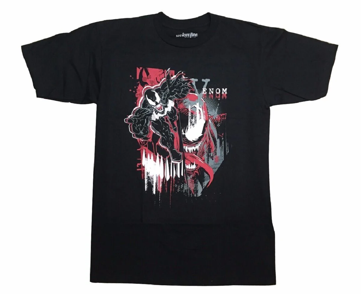 Venom Trash Polka Spider-Man Marvel Comics Adult T-Shirt - Image 1