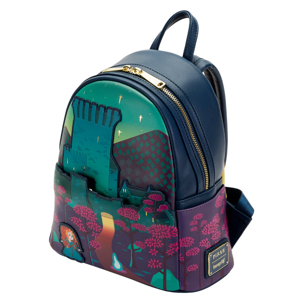 Loungefly Disney Brave Princess Merida Castle Mini Backpack Womens Shoulder Bag Purse - Image 3