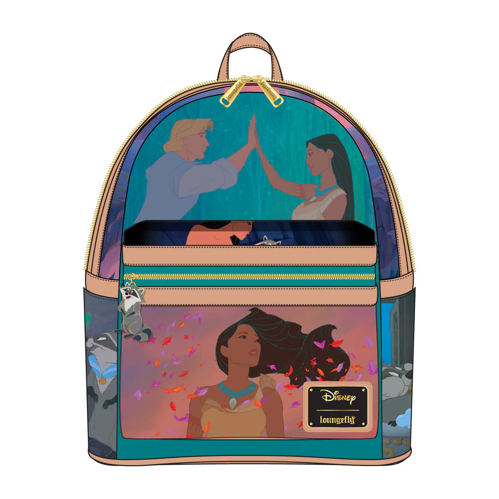 Loungefly Disney Pocahontas Princess Scene Mini Backpack Bag Purse - Image 2