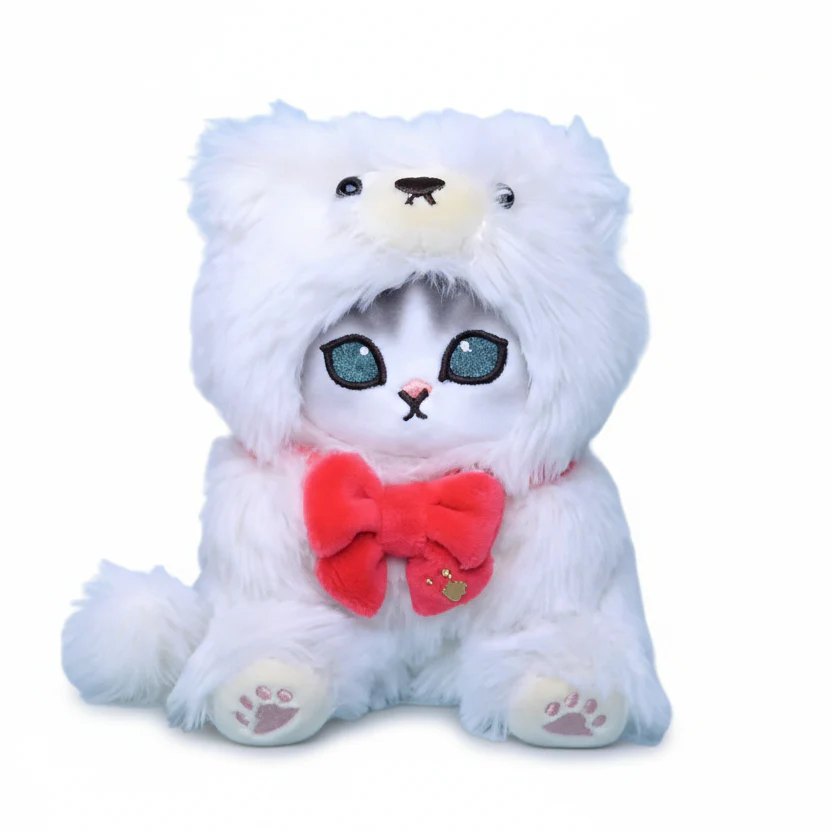 Mofusand White Bear Cat Plush 9" - Image 1