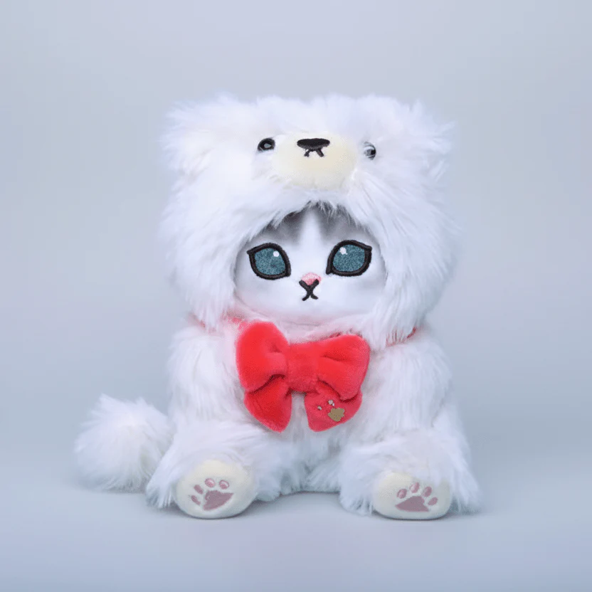 Mofusand White Bear Cat Plush 9" - Image 2