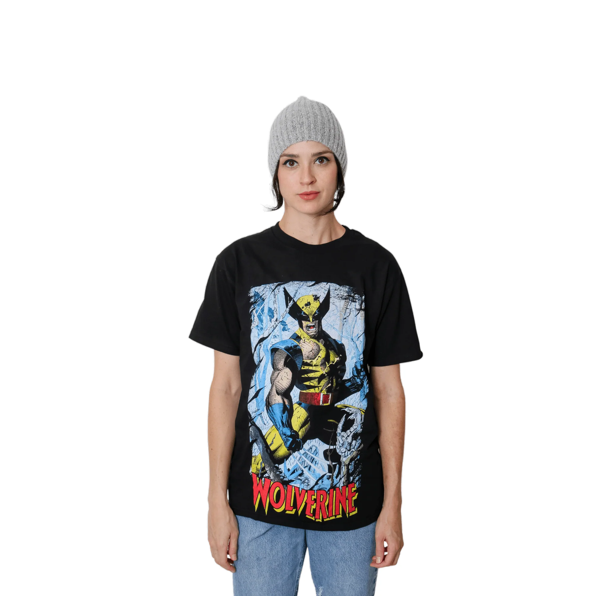 Wolverine 90's Cover By Jim Lee Marvel Comics Adult T-Shirt - Image 3