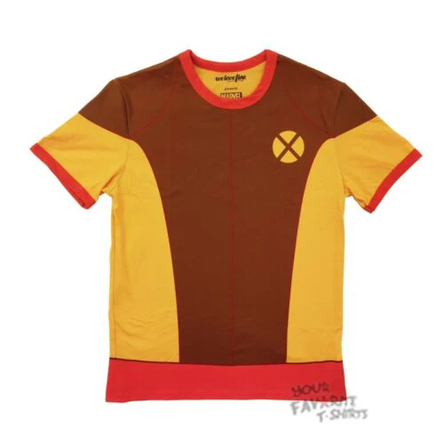 Wolverine Brown Costume X-Men Marvel Comics Premium Adult T-Shirt - Image 1