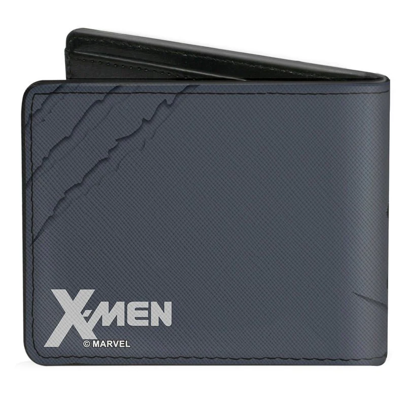 Wolverine Clawing Pose/Splatter Grays Marvel Comics Bi-fold Wallet - Image 2