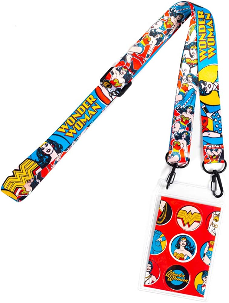 Wonder Woman Classic Comic Book Artwork Lanyard Neck Strap Id Holder - Image 3