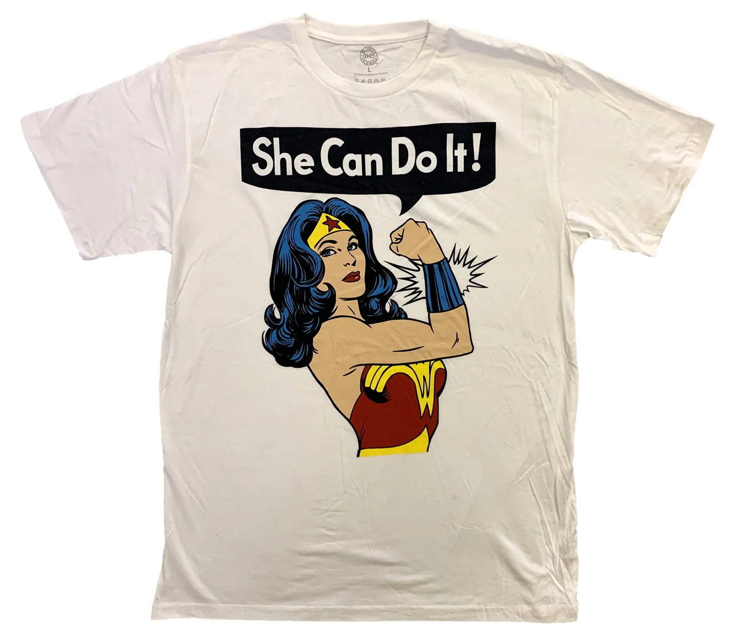 Wonder Woman She Can Do It DC Comics Adult T-Shirt - Image 1