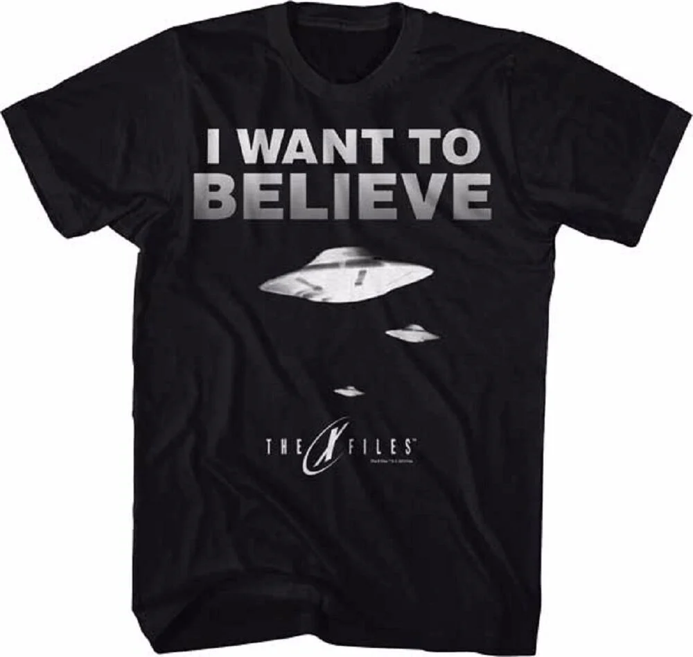 X-Files I Want To Believe Ufo Adult T-Shirt - Image 1