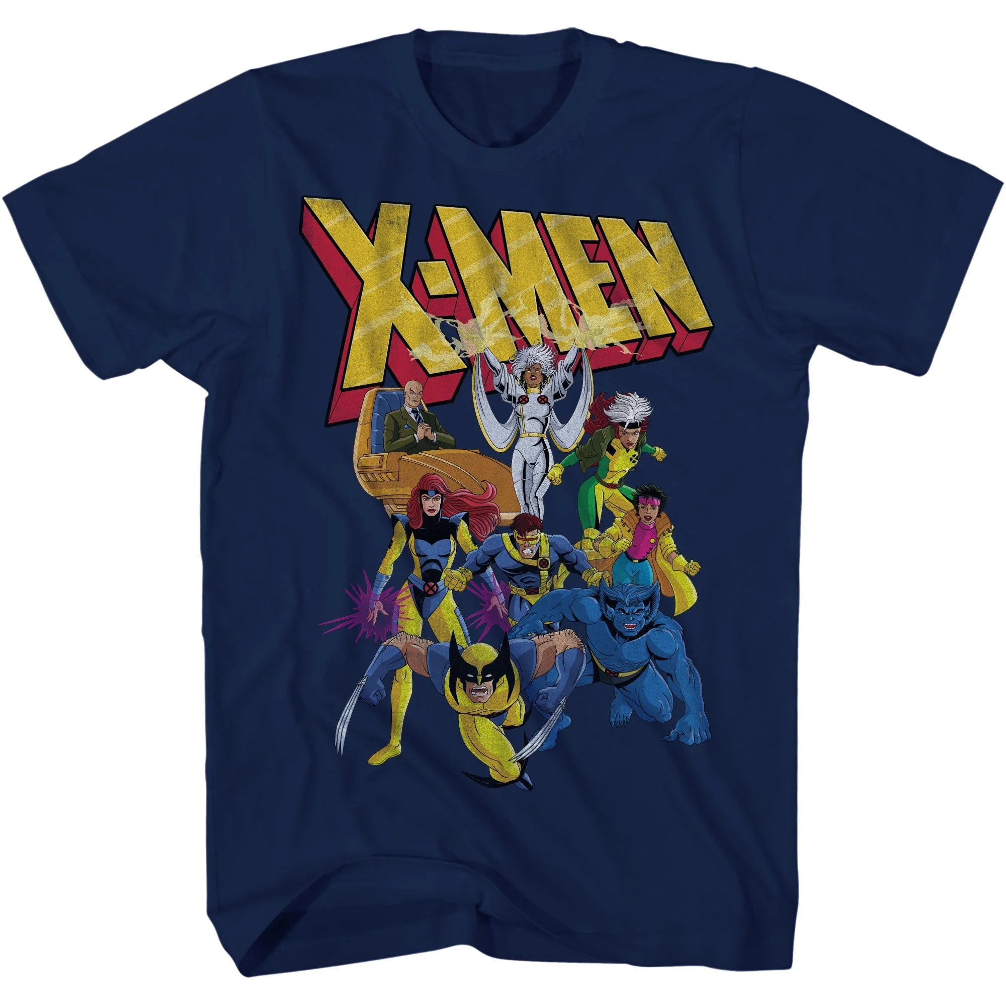 X-Men Animated Series 90's Team Marvel Comics Officially Licensed Adult T-Shirt - Image 1