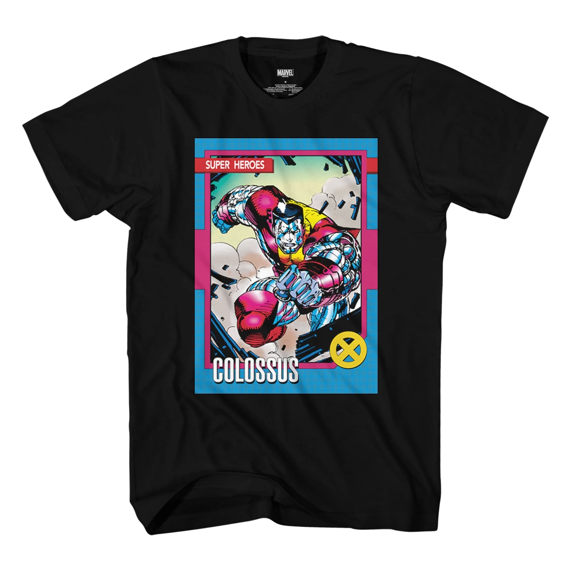 X-Men Colossus 90's Trading Card by Jim Lee Marvel Comics Adult T-Shirt - Image 1